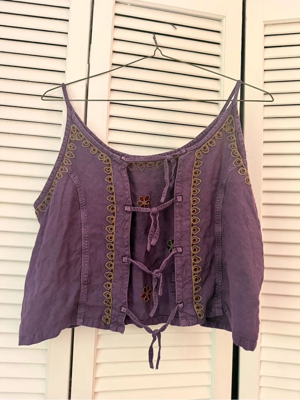 Sacred Threads lavender tank